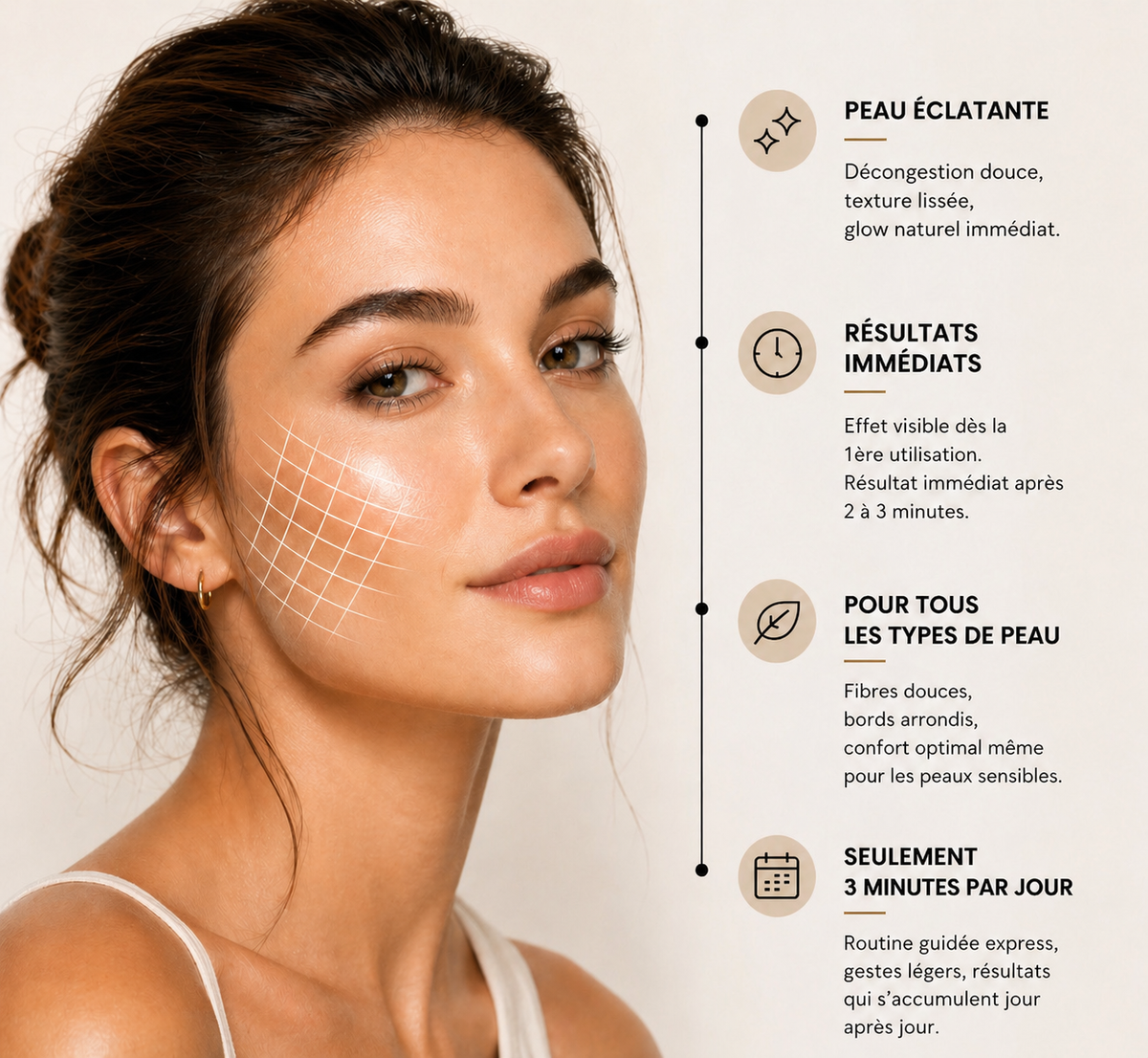 Brosse de Drainage Lymphatique Visage